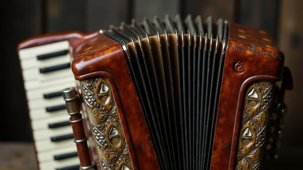 Antique accordion detail
