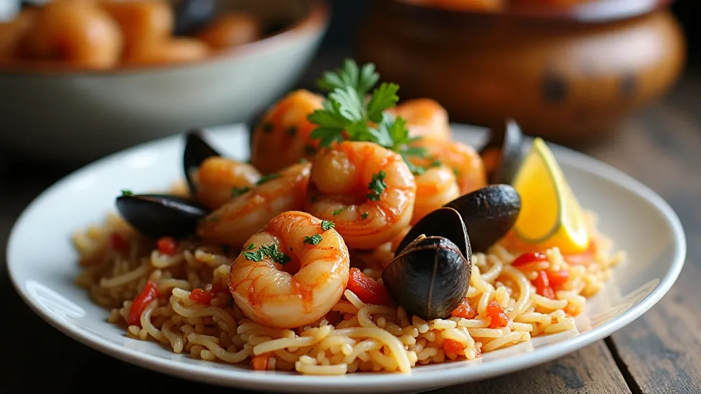 Plate of Arroz de Marisco