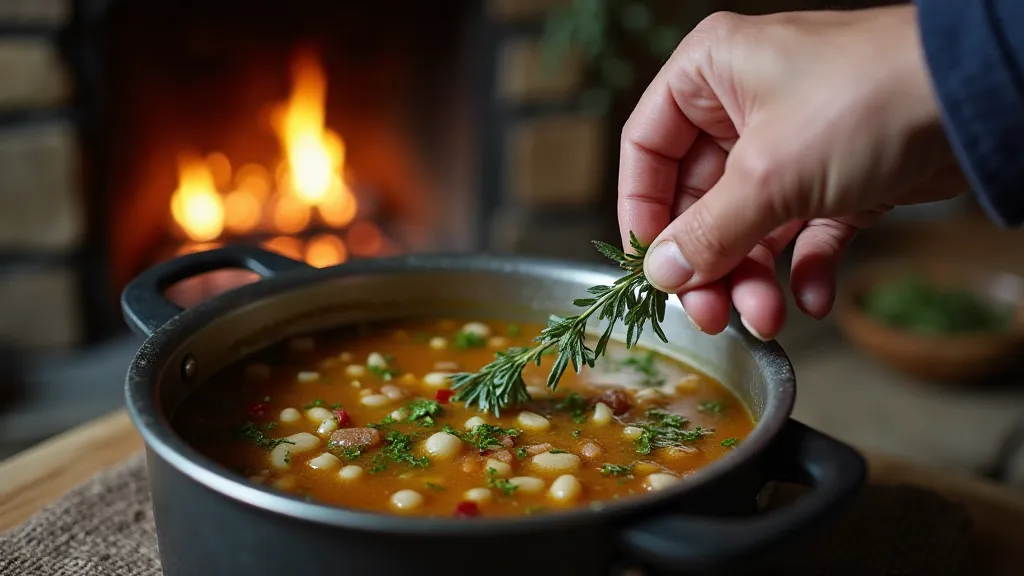 Adding thyme to Scottish broth