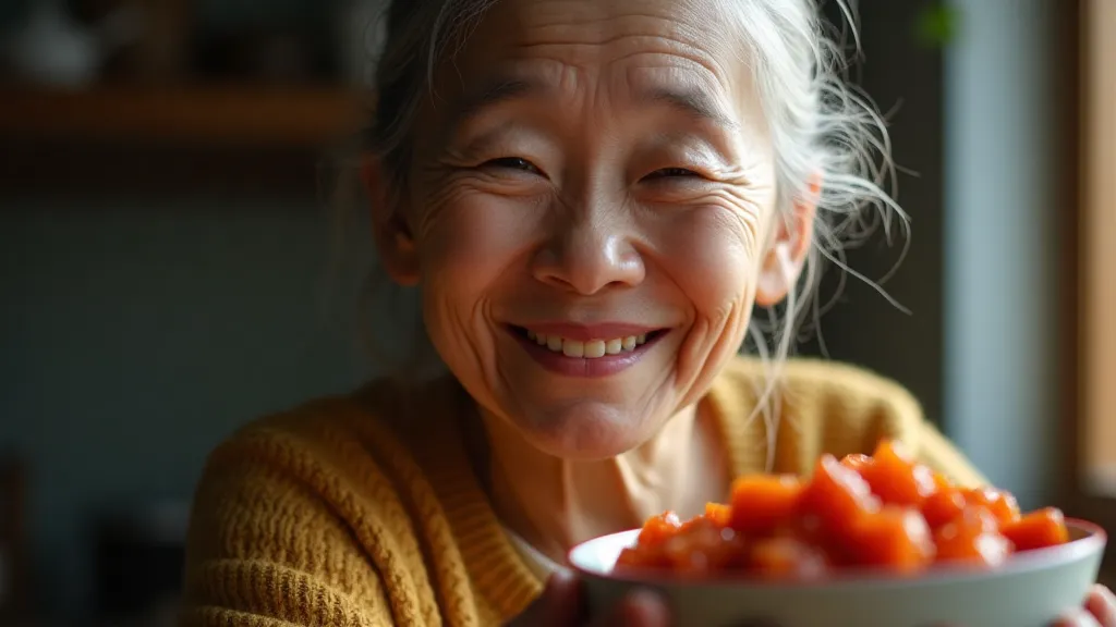 Korean Grandmother and Kimchi