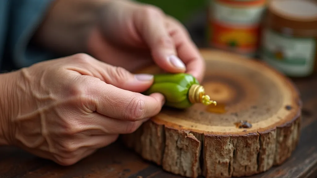 Woman peeling roasted chile